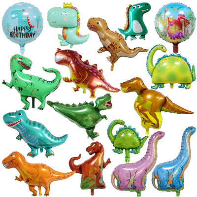 Dinozaur jurasic mare Decor pentru petrecerea de aniversare Baloane din folie Balon pentru animale Baby Shower Globos cu heliu Dragon din desene animate în picioare