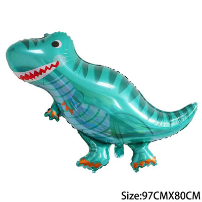 Dinozaur jurasic mare Decor pentru petrecerea de aniversare Baloane din folie Balon pentru animale Baby Shower Globos cu heliu Dragon din desene animate în picioare