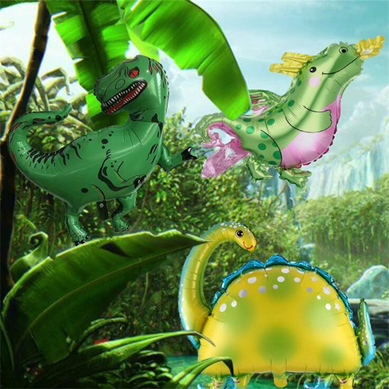 Dinozaur jurasic mare Decor pentru petrecerea de aniversare Baloane din folie Balon pentru animale Baby Shower Globos cu heliu Dragon din desene animate în picioare