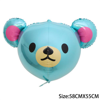 3D Leu Tigru Maimuță Baloane din folie Baby Shower Balon cu cap de animal 4D Nuntă Decoratiuni pentru petrecerea de naștere Jucării pentru copii Cadou Globos