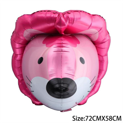 3D Leu Tigru Maimuță Baloane din folie Baby Shower Balon cu cap de animal 4D Nuntă Decoratiuni pentru petrecerea de naștere Jucării pentru copii Cadou Globos