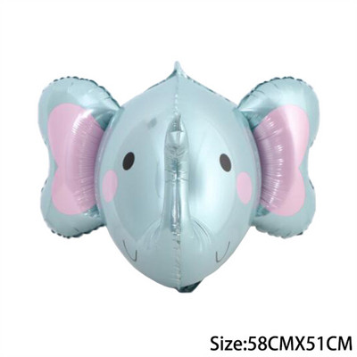 3D Leu Tigru Maimuță Baloane din folie Baby Shower Balon cu cap de animal 4D Nuntă Decoratiuni pentru petrecerea de naștere Jucării pentru copii Cadou Globos