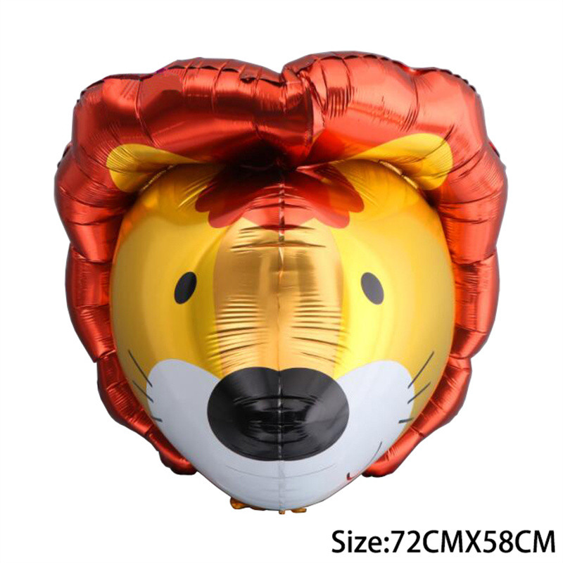 3D Leu Tigru Maimuță Baloane din folie Baby Shower Balon cu cap de animal 4D Nuntă Decoratiuni pentru petrecerea de naștere Jucării pentru copii Cadou Globos