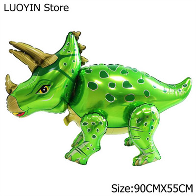 1 gab. Lieli 4D dinozauru folijas baloni pūķa ballīte dzimšanas dienas bērnu dušas dekorēšana džungļu dzīvnieki bērniem piederumi zēnu rotaļlietas gaisa globusi
