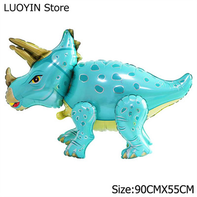 1 gab. Lieli 4D dinozauru folijas baloni pūķa ballīte dzimšanas dienas bērnu dušas dekorēšana džungļu dzīvnieki bērniem piederumi zēnu rotaļlietas gaisa globusi