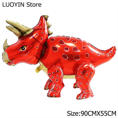 1 gab. Lieli 4D dinozauru folijas baloni pūķa ballīte dzimšanas dienas bērnu dušas dekorēšana džungļu dzīvnieki bērniem piederumi zēnu rotaļlietas gaisa globusi