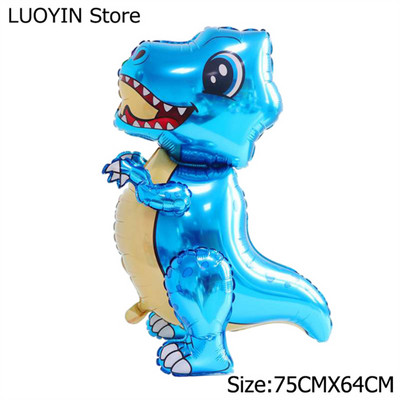 1 gab. Lieli 4D dinozauru folijas baloni pūķa ballīte dzimšanas dienas bērnu dušas dekorēšana džungļu dzīvnieki bērniem piederumi zēnu rotaļlietas gaisa globusi