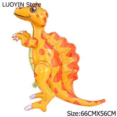 1 gab. Lieli 4D dinozauru folijas baloni pūķa ballīte dzimšanas dienas bērnu dušas dekorēšana džungļu dzīvnieki bērniem piederumi zēnu rotaļlietas gaisa globusi
