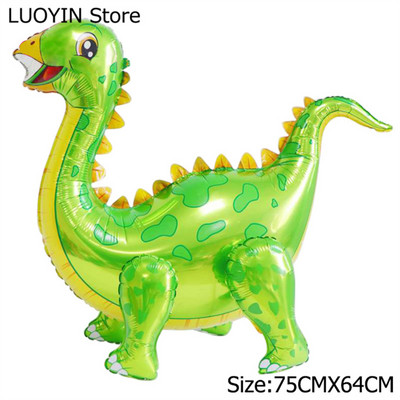 1 gab. Lieli 4D dinozauru folijas baloni pūķa ballīte dzimšanas dienas bērnu dušas dekorēšana džungļu dzīvnieki bērniem piederumi zēnu rotaļlietas gaisa globusi