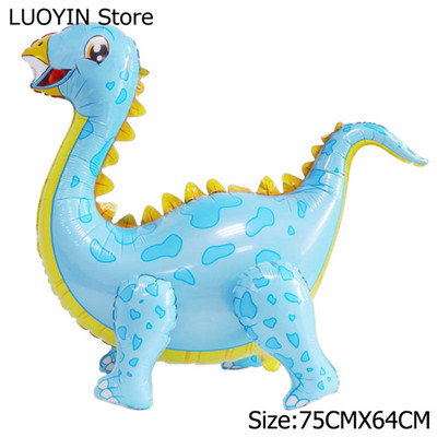 1 gab. Lieli 4D dinozauru folijas baloni pūķa ballīte dzimšanas dienas bērnu dušas dekorēšana džungļu dzīvnieki bērniem piederumi zēnu rotaļlietas gaisa globusi