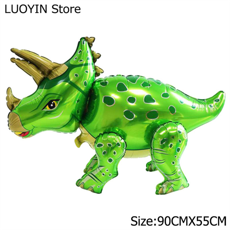 1 gab. Lieli 4D dinozauru folijas baloni pūķa ballīte dzimšanas dienas bērnu dušas dekorēšana džungļu dzīvnieki bērniem piederumi zēnu rotaļlietas gaisa globusi