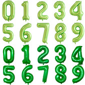 32/40 inch Baloane cu numere de culoare verde deschis Balon din folie Jungle Safari Zi de naștere Balon pentru petrecere Balon 0 1 2 3 4 5 6 7 8 9 Globo