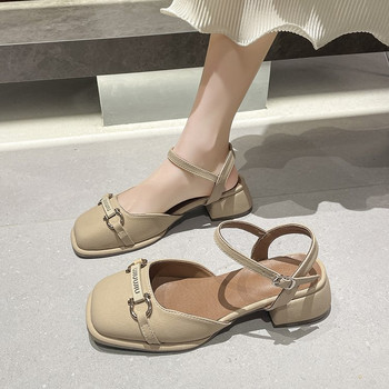 Αντιολισθητικά πέδιλα με στρογγυλά δάχτυλα Γυναικεία casual 2023 Summer Hollow Κομψά παπούτσια Κορεατικά παπούτσια για πάρτι μόδας Γυναικεία παπούτσια σχεδιασμού
