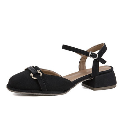 Αντιολισθητικά πέδιλα με στρογγυλά δάχτυλα Γυναικεία casual 2023 Summer Hollow Κομψά παπούτσια Κορεατικά παπούτσια για πάρτι μόδας Γυναικεία παπούτσια σχεδιασμού