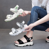 Sporta Sandales Sieviešu 2023 Vasaras Sandales Sieviešu Sponge Kurpes Sieviešu Kurpes Biezas Zoles Sieviešu Kurpes Sandales Pludmales Kurpes