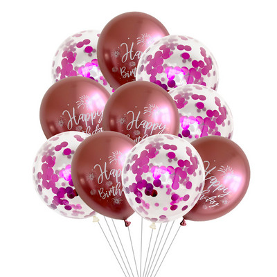 10gab 12 collu hroma metāla lateksa baloni daudz laimes dzimšanas dienā ar drukātu rakstu balons hēlija metāla globos dzimšanas dienas svinību dekorācijas