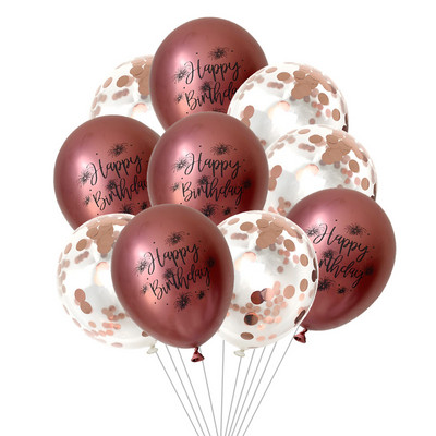 10gab 12 collu hroma metāla lateksa baloni daudz laimes dzimšanas dienā ar drukātu rakstu balons hēlija metāla globos dzimšanas dienas svinību dekorācijas