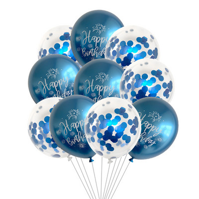 10gab 12 collu hroma metāla lateksa baloni daudz laimes dzimšanas dienā ar drukātu rakstu balons hēlija metāla globos dzimšanas dienas svinību dekorācijas