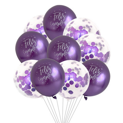 10gab 12 collu hroma metāla lateksa baloni daudz laimes dzimšanas dienā ar drukātu rakstu balons hēlija metāla globos dzimšanas dienas svinību dekorācijas