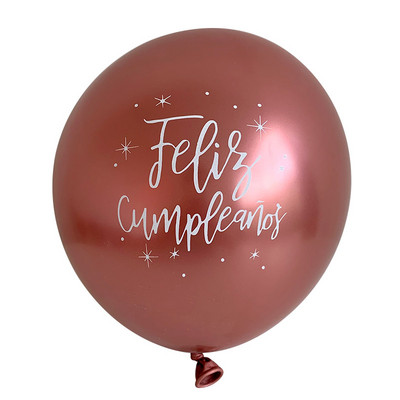 10gab 12 collu hroma metāla lateksa baloni daudz laimes dzimšanas dienā ar drukātu rakstu balons hēlija metāla globos dzimšanas dienas svinību dekorācijas