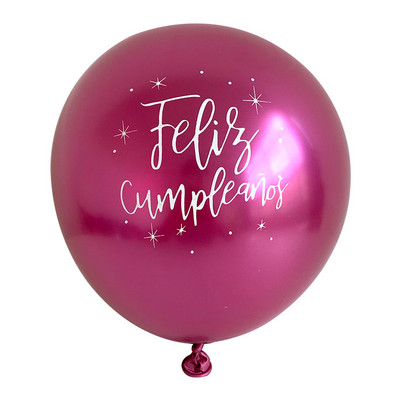 10gab 12 collu hroma metāla lateksa baloni daudz laimes dzimšanas dienā ar drukātu rakstu balons hēlija metāla globos dzimšanas dienas svinību dekorācijas