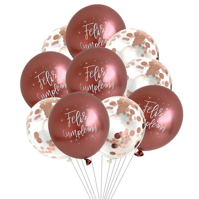 10gab 12 collu hroma metāla lateksa baloni daudz laimes dzimšanas dienā ar drukātu rakstu balons hēlija metāla globos dzimšanas dienas svinību dekorācijas