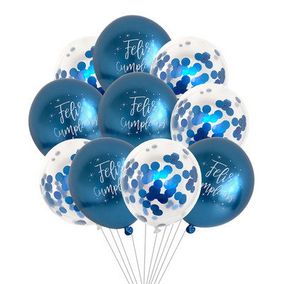 10gab 12 collu hroma metāla lateksa baloni daudz laimes dzimšanas dienā ar drukātu rakstu balons hēlija metāla globos dzimšanas dienas svinību dekorācijas