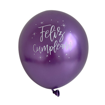 10gab 12 collu hroma metāla lateksa baloni daudz laimes dzimšanas dienā ar drukātu rakstu balons hēlija metāla globos dzimšanas dienas svinību dekorācijas
