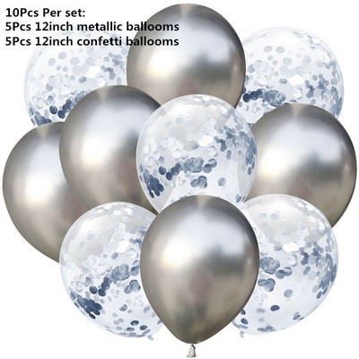 10/14 buc. Baloane metalice amestecate inimă stea auriu confetti baloane petrecere de aniversare decorați copii adulți bile de aer globuri de nuntă