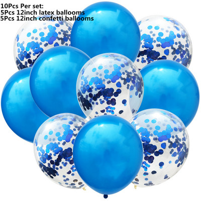 10/14 buc. Baloane metalice amestecate inimă stea auriu confetti baloane petrecere de aniversare decorați copii adulți bile de aer globuri de nuntă