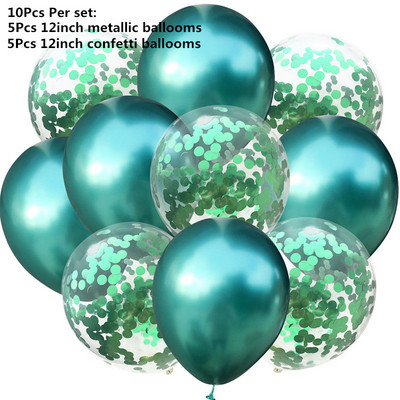 10/14 buc. Baloane metalice amestecate inimă stea auriu confetti baloane petrecere de aniversare decorați copii adulți bile de aer globuri de nuntă