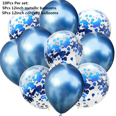 10/14 buc. Baloane metalice amestecate inimă stea auriu confetti baloane petrecere de aniversare decorați copii adulți bile de aer globuri de nuntă