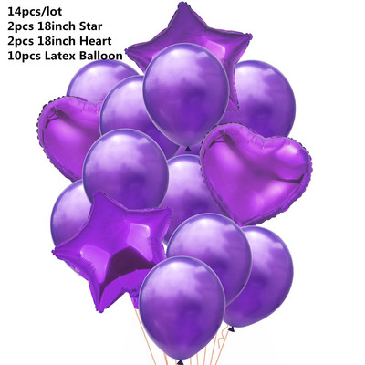 10/14 buc. Baloane metalice amestecate inimă stea auriu confetti baloane petrecere de aniversare decorați copii adulți bile de aer globuri de nuntă