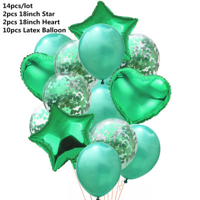 10/14 buc. Baloane metalice amestecate inimă stea auriu confetti baloane petrecere de aniversare decorați copii adulți bile de aer globuri de nuntă