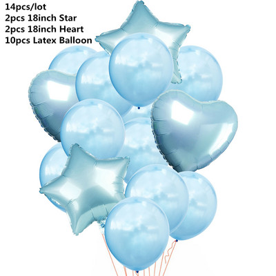10/14 buc. Baloane metalice amestecate inimă stea auriu confetti baloane petrecere de aniversare decorați copii adulți bile de aer globuri de nuntă