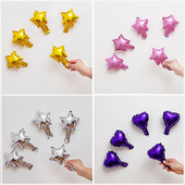 50 τεμ. 5 ιντσών Foil Star Balloons Heart balloon Στολισμός γάμου Ασημί Χρυσή καρδιά Μπαλόνια Γενέθλια Baby Shower Γάμος