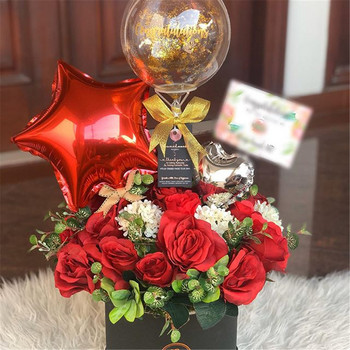 50 τεμ. 5 ιντσών Foil Star Balloons Heart balloon Στολισμός γάμου Ασημί Χρυσή καρδιά Μπαλόνια Γενέθλια Baby Shower Γάμος