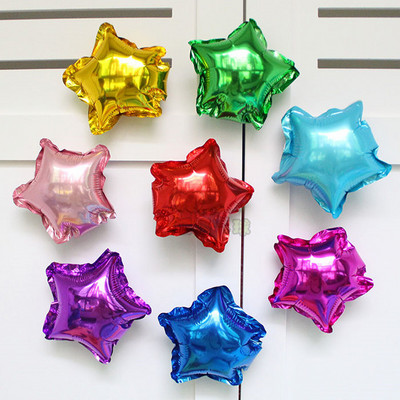50 τεμ. 5 ιντσών Foil Star Balloons Heart balloon Στολισμός γάμου Ασημί Χρυσή καρδιά Μπαλόνια Γενέθλια Baby Shower Γάμος