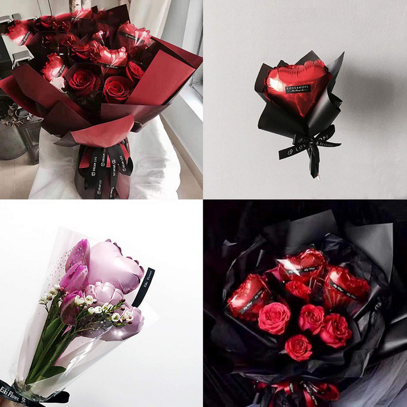 50 de bucăți de 5 inch baloane cu stele din folie Baloane cu inimă pentru decorare pentru nuntă Baloane cu inimă auriu argintiu pentru ziua de naștere, pentru baby shower, articole de nuntă