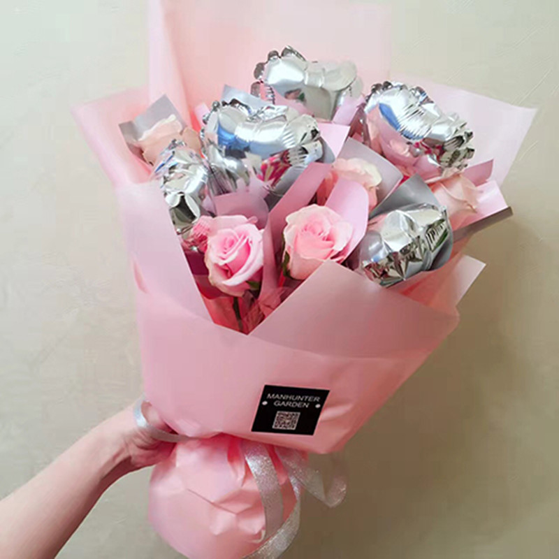 50 de bucăți de 5 inch baloane cu stele din folie Baloane cu inimă pentru decorare pentru nuntă Baloane cu inimă auriu argintiu pentru ziua de naștere, pentru baby shower, articole de nuntă