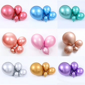 5/10/12/18 collu jauni hromēti metāliski lateksa baloni zelta sudraba apaļi baloni Dzimšanas dienas kāzu ballīšu dekoru piederumi uzpūšamie globo