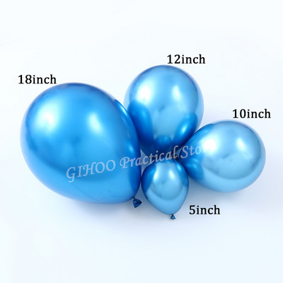 5/10/12/18 collu jauni hromēti metāliski lateksa baloni zelta sudraba apaļi baloni Dzimšanas dienas kāzu ballīšu dekoru piederumi uzpūšamie globo