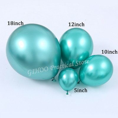 5/10/12/18 collu jauni hromēti metāliski lateksa baloni zelta sudraba apaļi baloni Dzimšanas dienas kāzu ballīšu dekoru piederumi uzpūšamie globo