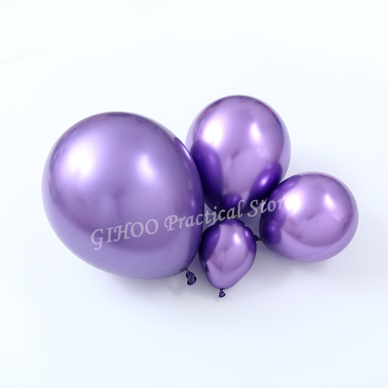 5/10/12/18 collu jauni hromēti metāliski lateksa baloni zelta sudraba apaļi baloni Dzimšanas dienas kāzu ballīšu dekoru piederumi uzpūšamie globo