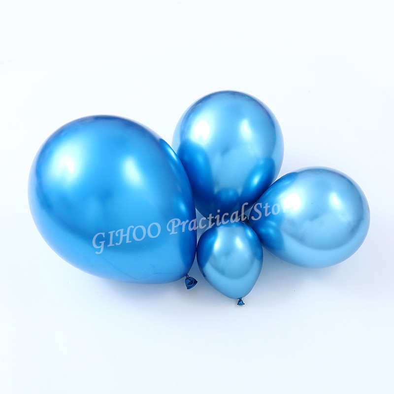 5/10/12/18 collu jauni hromēti metāliski lateksa baloni zelta sudraba apaļi baloni Dzimšanas dienas kāzu ballīšu dekoru piederumi uzpūšamie globo