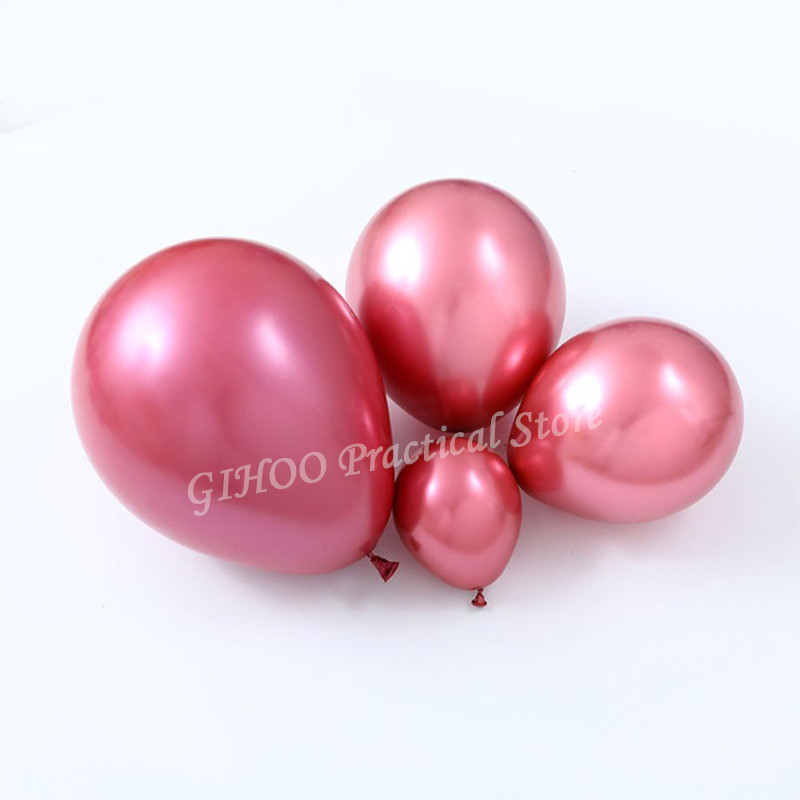 5/10/12/18 collu jauni hromēti metāliski lateksa baloni zelta sudraba apaļi baloni Dzimšanas dienas kāzu ballīšu dekoru piederumi uzpūšamie globo