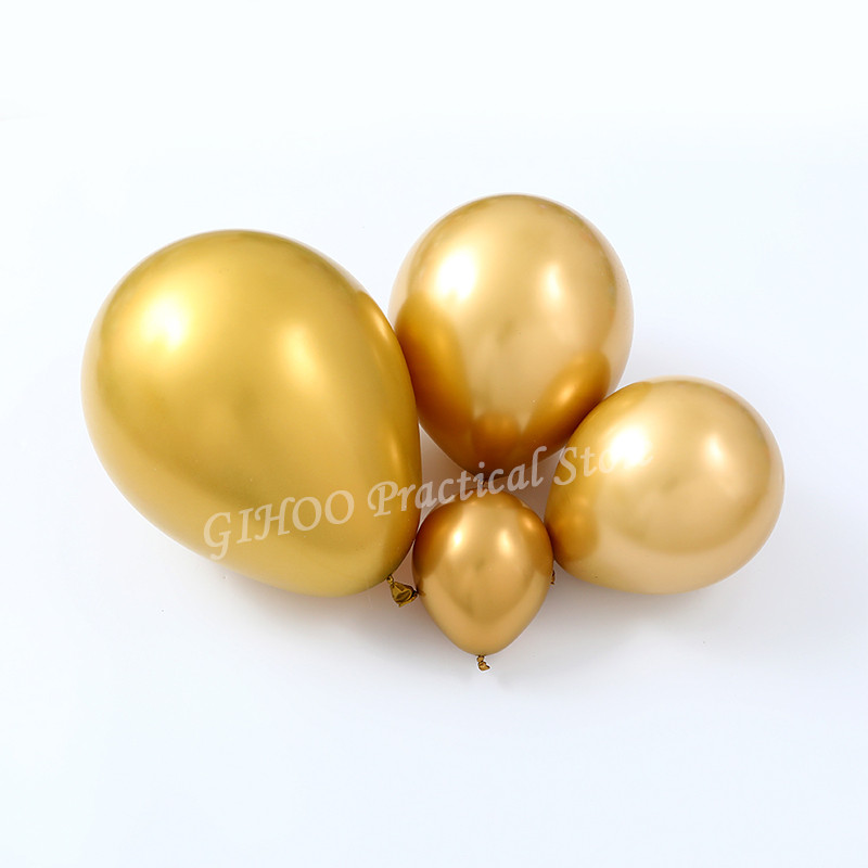 5/10/12/18 collu jauni hromēti metāliski lateksa baloni zelta sudraba apaļi baloni Dzimšanas dienas kāzu ballīšu dekoru piederumi uzpūšamie globo
