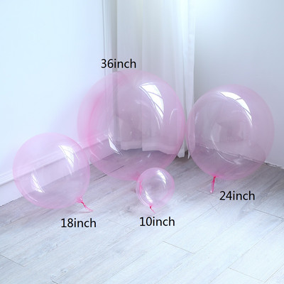 10/18/24/36 collu apaļi kristāla burbuļu baloni varavīksnes caurspīdīgi Bobo dzimšanas dienas ballītes dekori Kāzu vasaras gaisa hēlijs