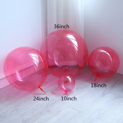 10/18/24/36 collu apaļi kristāla burbuļu baloni varavīksnes caurspīdīgi Bobo dzimšanas dienas ballītes dekori Kāzu vasaras gaisa hēlijs