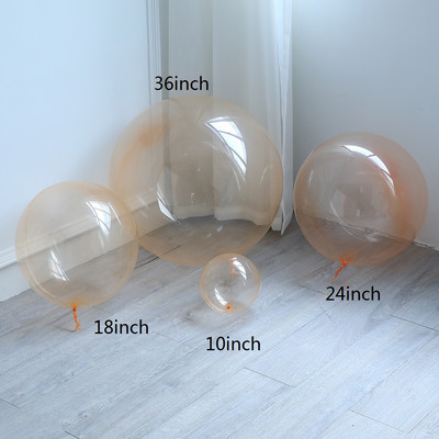 10/18/24/36 collu apaļi kristāla burbuļu baloni varavīksnes caurspīdīgi Bobo dzimšanas dienas ballītes dekori Kāzu vasaras gaisa hēlijs